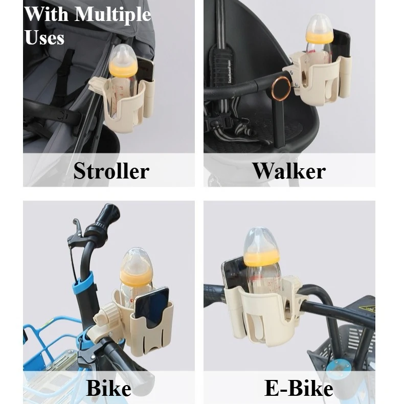 Portavasos para cochecito de bebé con soporte móvil universal - imagen 5