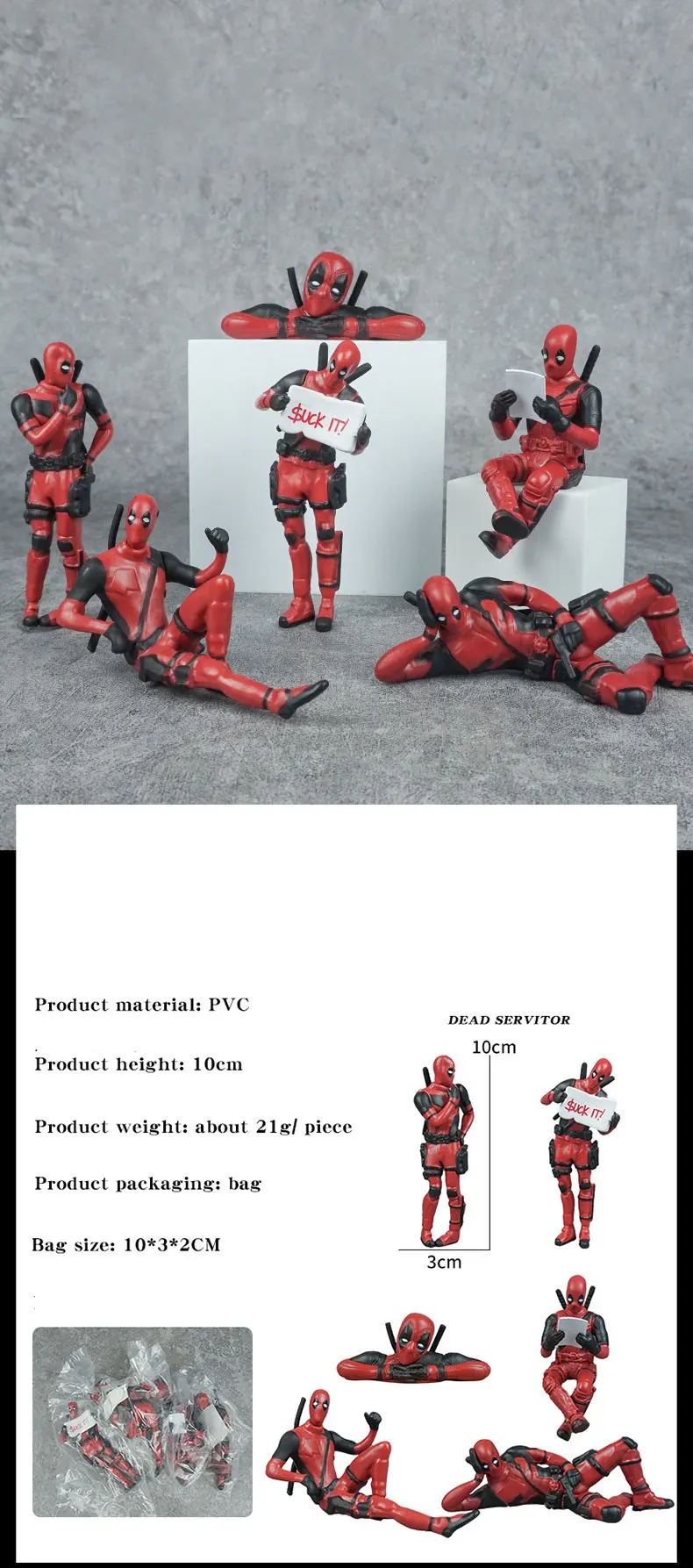 Figuras decorativas Deadpool para escritorio