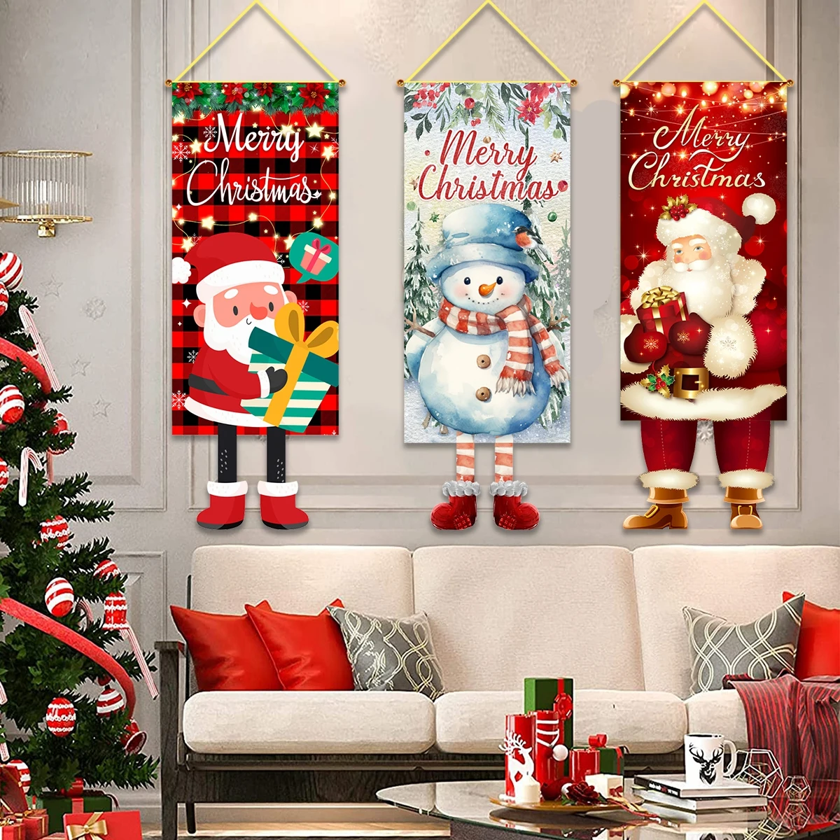 Banderines navideños colgantes para casa, decoración festiva - imagen 3