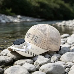 Gorra de béisbol ventilada recargable con energía solar para verano