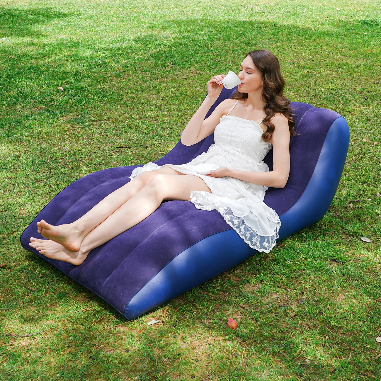 Sillón inflable para adultos multifunción con bomba de aire