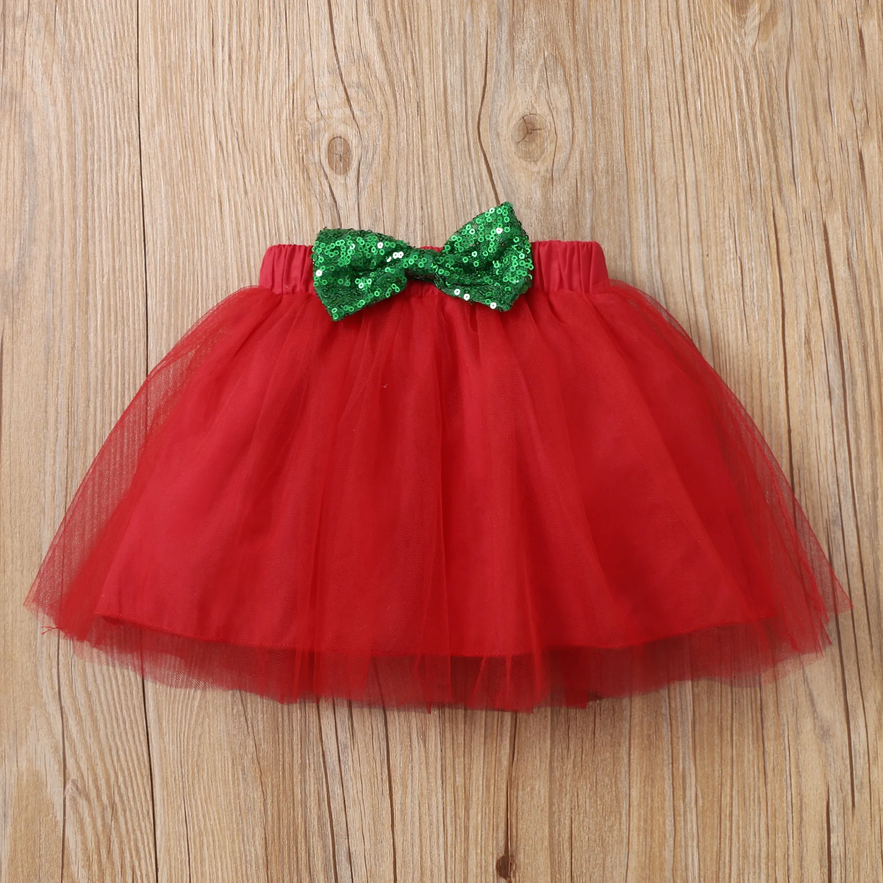 Conjunto Navidad bebé niña: pelele, falda malla, calcetines y diadema