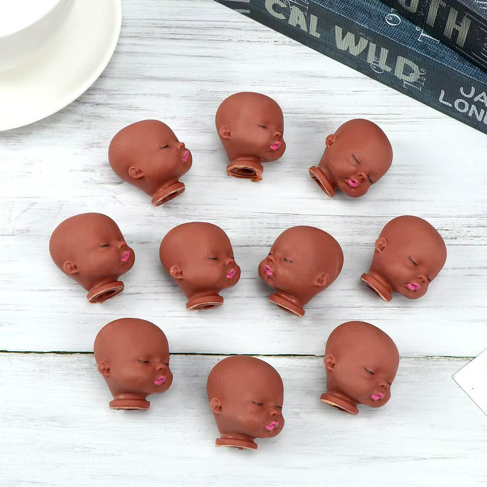 Muñeca bebé durmiente con labios rojos y rosas – Accesorios bricolaje - imagen 4