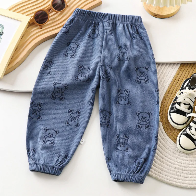 Pantalones chándal niños casuales finos con cordón – Primavera y otoño - imagen 4