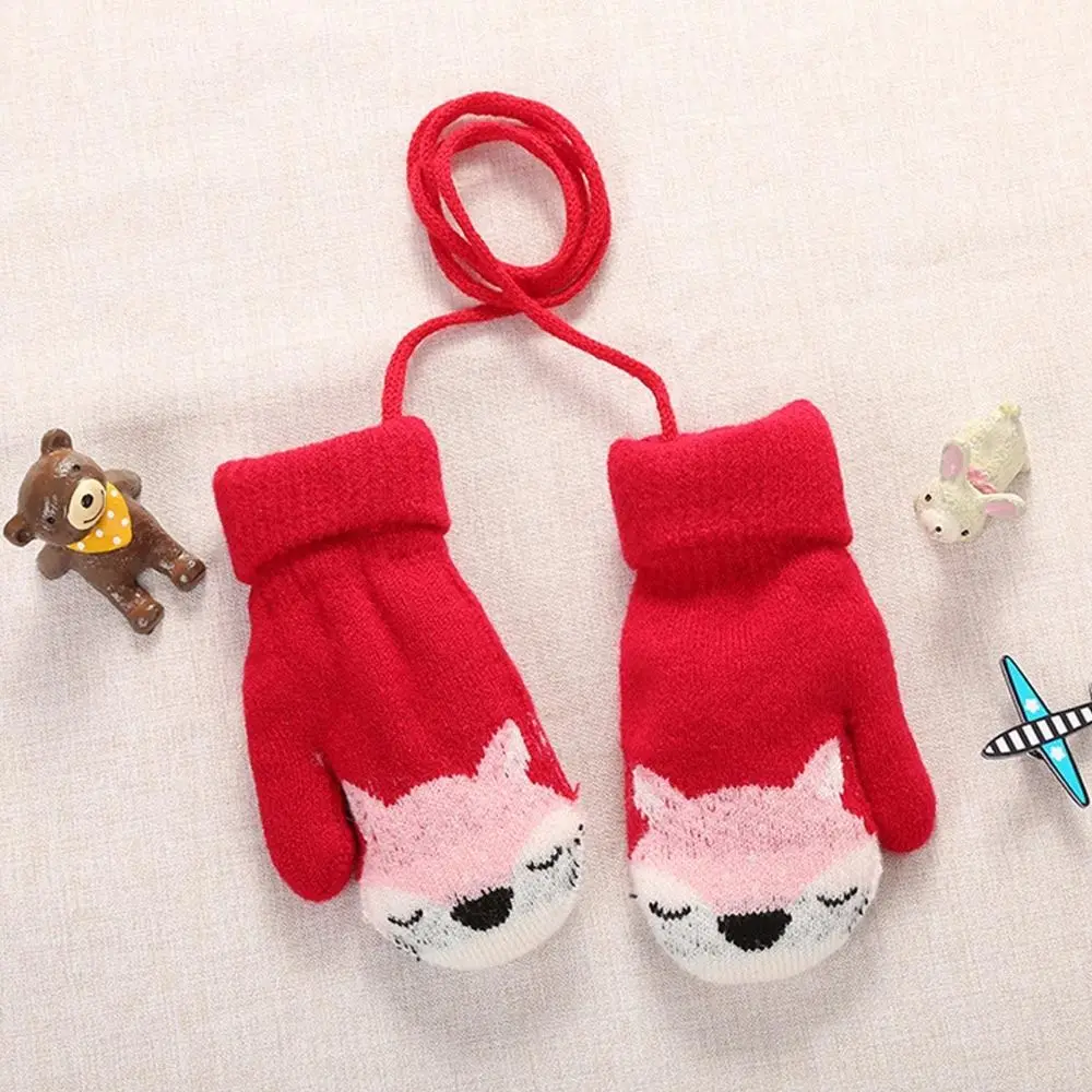 Guantes de punto gruesos y cálidos para bebés y niños de invierno - imagen 4
