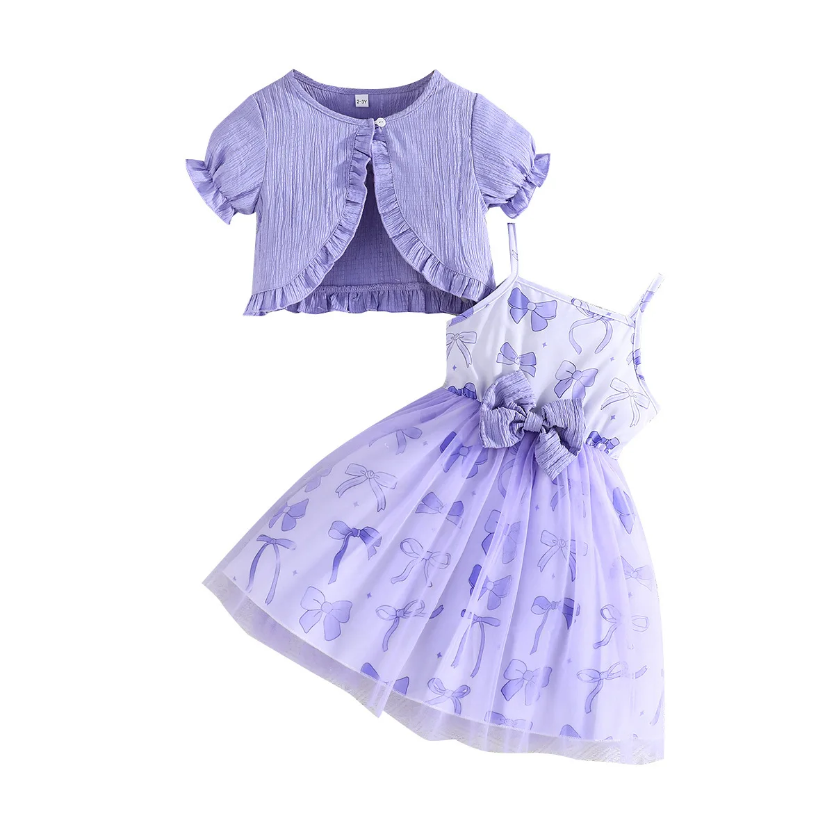 Vestido de malla estilo princesa del conjunto B035