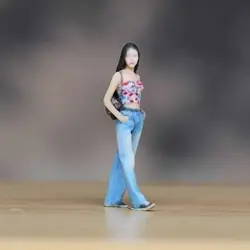 Figura de niña en miniatura realista para decoración y juego
