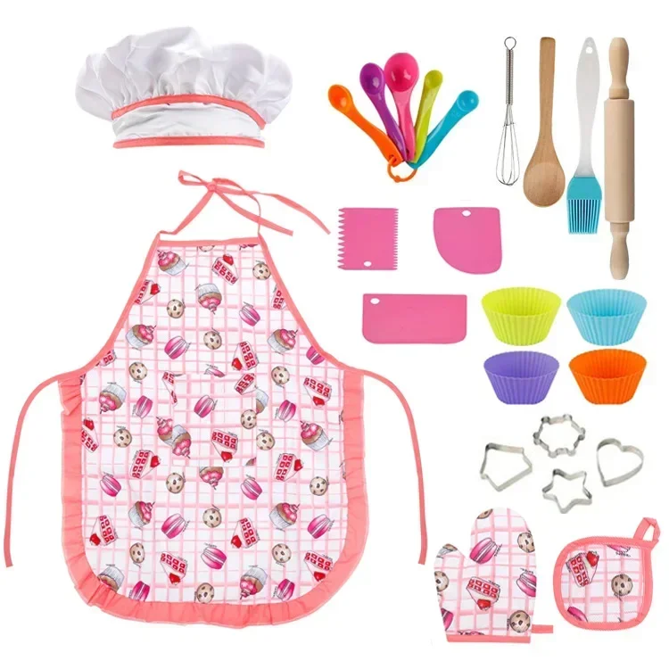 Niña con traje de chef del kit MYGVN