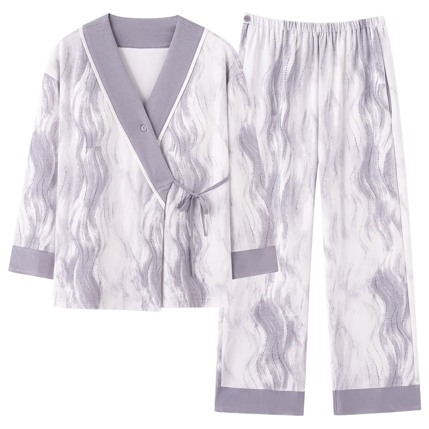 Pijama lactancia de algodón cómodo para dormir y estar en casa - imagen 4