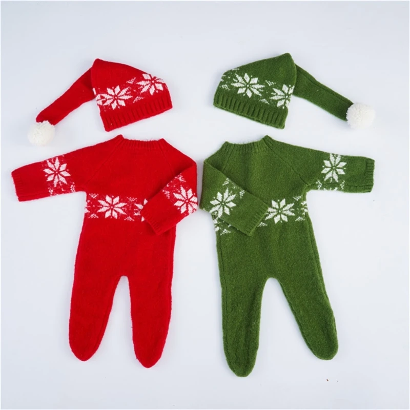Pelele navideño de bebé con gorro de Papá Noël para fotos - imagen 5