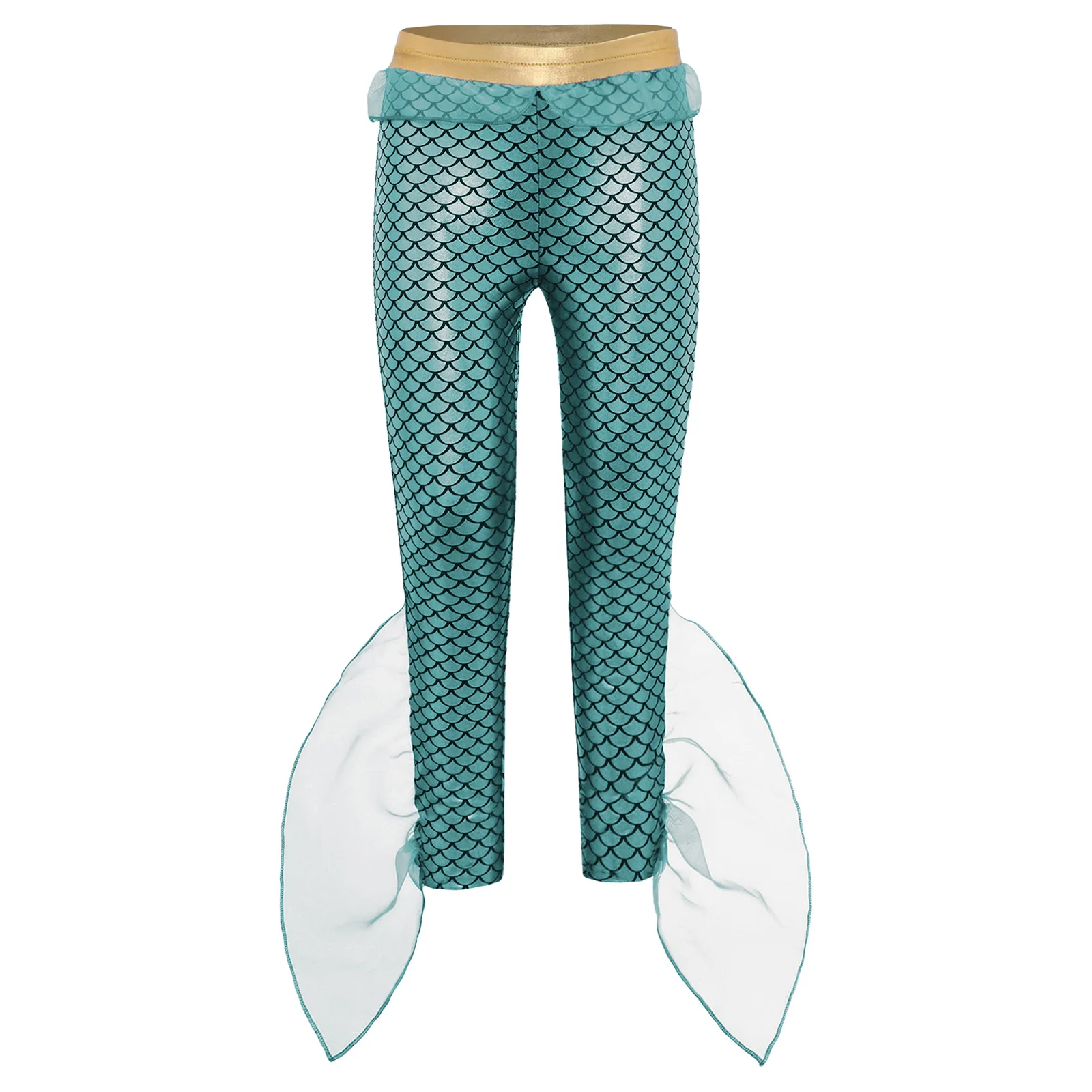 Disfraz de sirena rey de los mares para niños con escamas brillantes - imagen 4