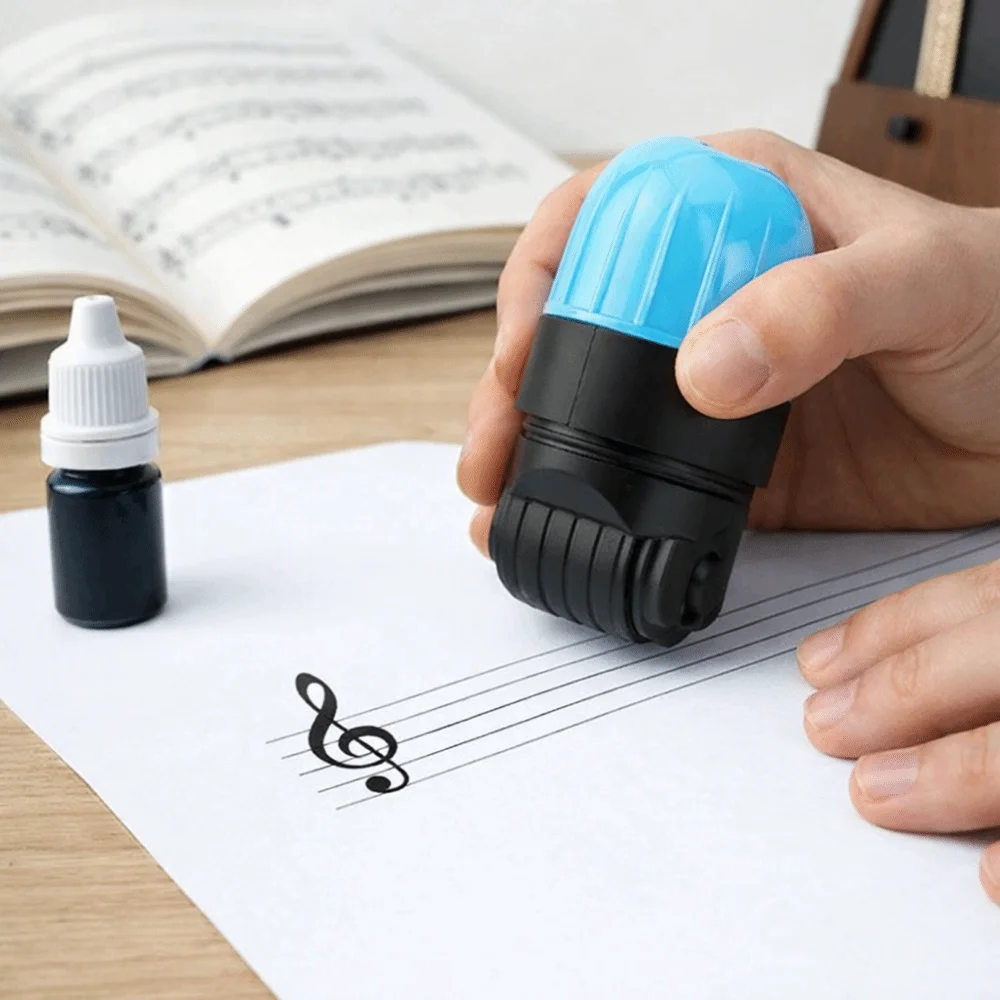 Sello rodillo para pentagrama musical Rolling Stamps reutilizable - imagen 4