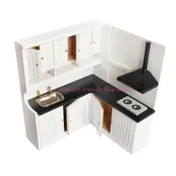 Gabinete cocina en miniatura para casa de muñecas