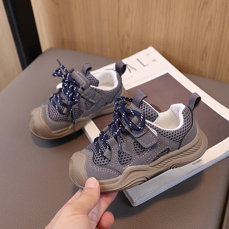 Zapatillas infantiles antideslizantes de suela suave y malla - imagen 3