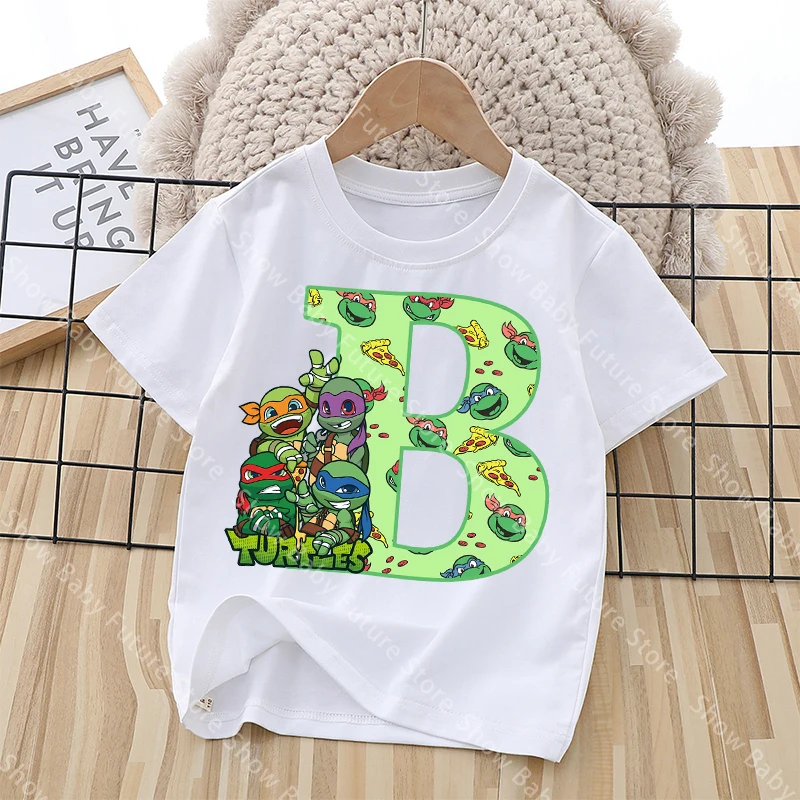 Camiseta Tortugas Ninja manga corta para niños – Regalo cumpleaños