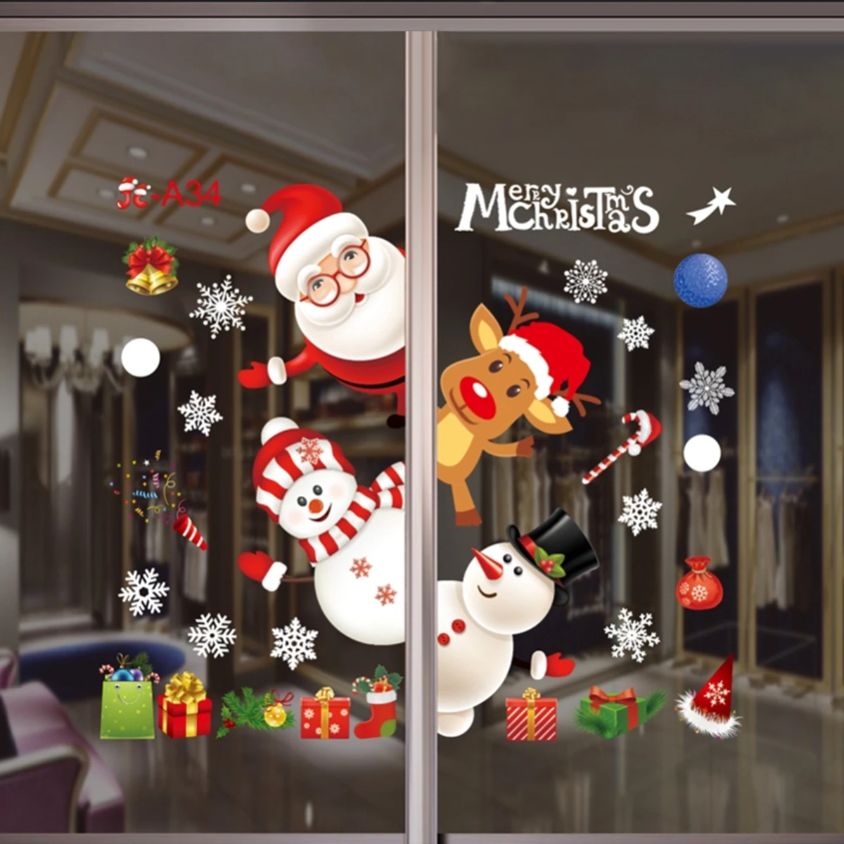 Pegatinas infantiles de Navidad para paredes y ventanas - imagen 5