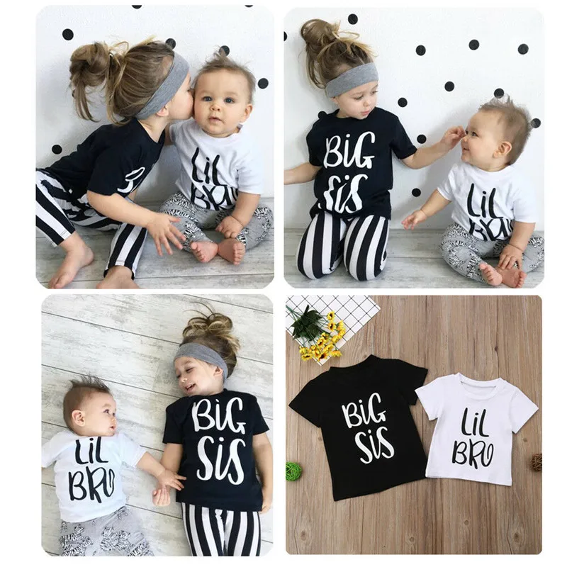 Conjunto camisetas a juego para hermana mayor y hermano pequeño - imagen 5