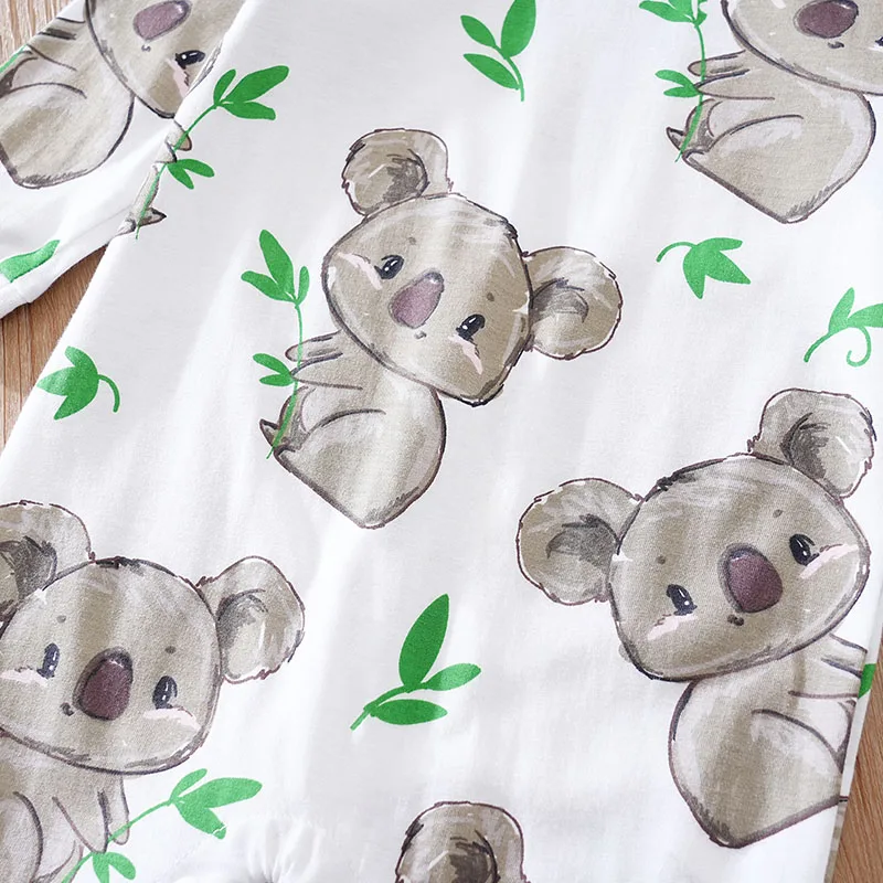 Mameluco de algodón para bebé de manga larga con koala estampado - imagen 2