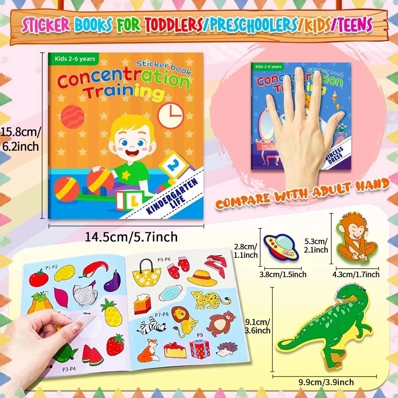 Libro de pegatinas Montessori con animales para niños pequeños - imagen 5