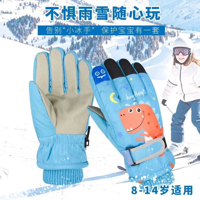 Guantes de esquí para niños impermeables con forro polar - imagen 4