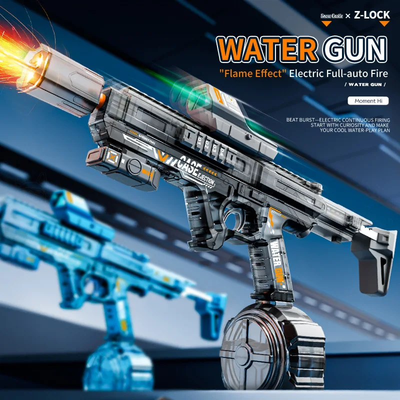 Pistola de agua eléctrica con llama y succión automática potente