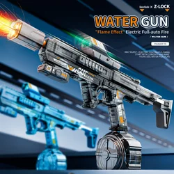 Pistola de agua eléctrica con llama y succión automática potente