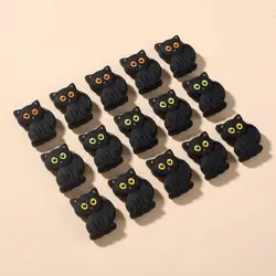 Cuentas mordedor gato negro silicona alimenticia cadena chupete bebé