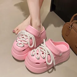 Zapatillas de plataforma con cordones y suela gruesa