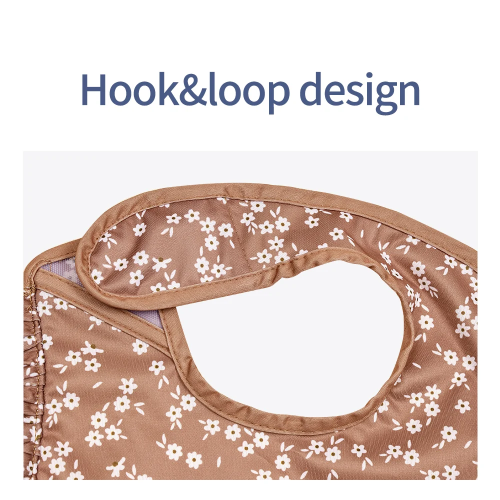 HappyFlute Babero impermeable antimanchas con flores para niña - imagen 2