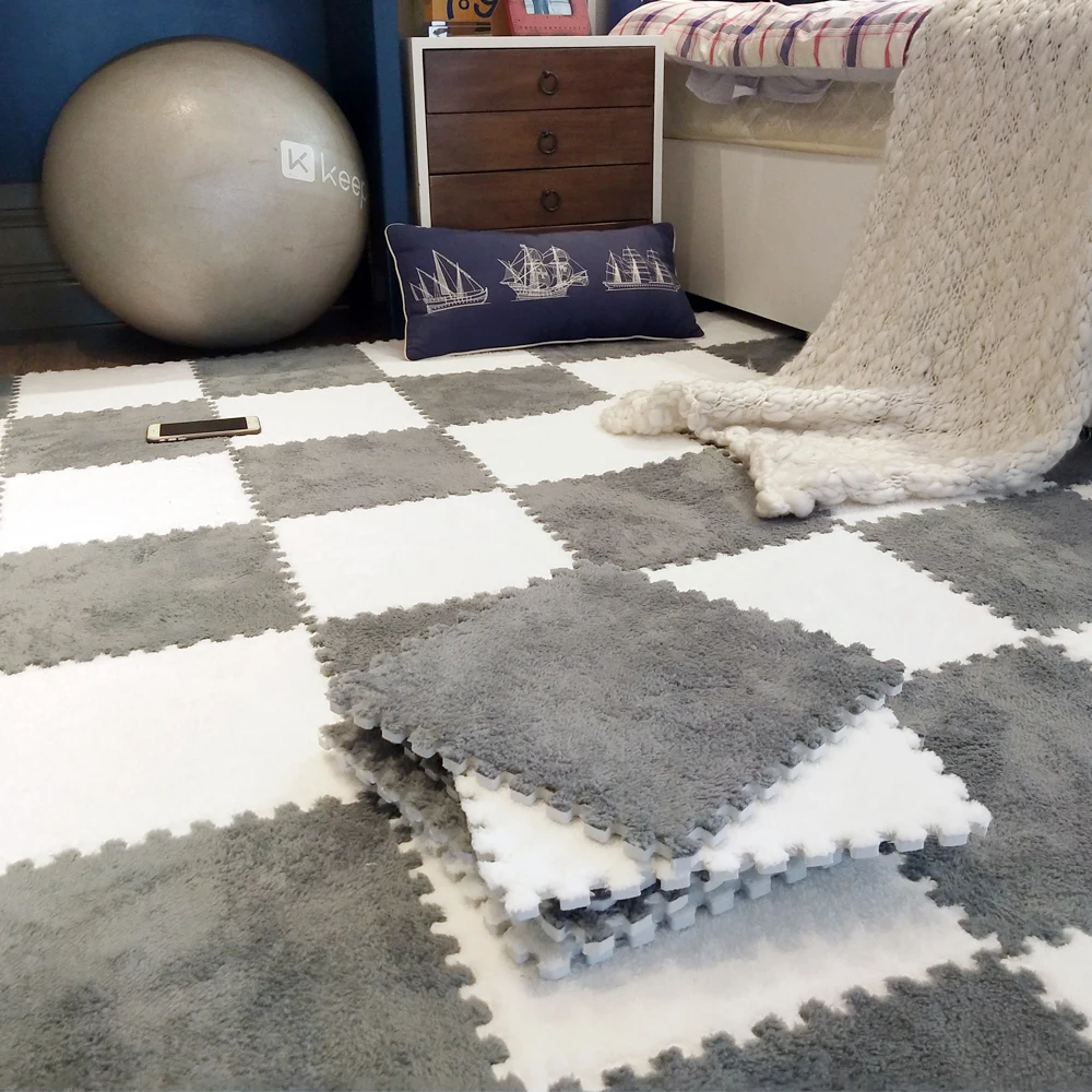 Alfombra rompecabezas de espuma EVA felpa suave para bebé - imagen 5