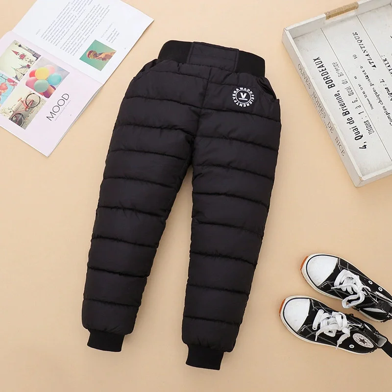Pantalones de invierno acolchados tipo chándal cálidos para niños - imagen 5