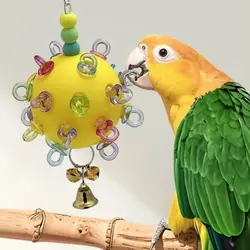 Juguete para loros desmontable con campana resistente a mordeduras