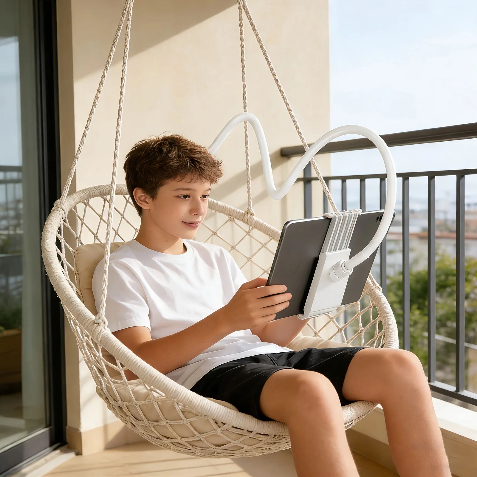 Soporte para tablet y teléfono universal giratorio 360° para cama - imagen 3