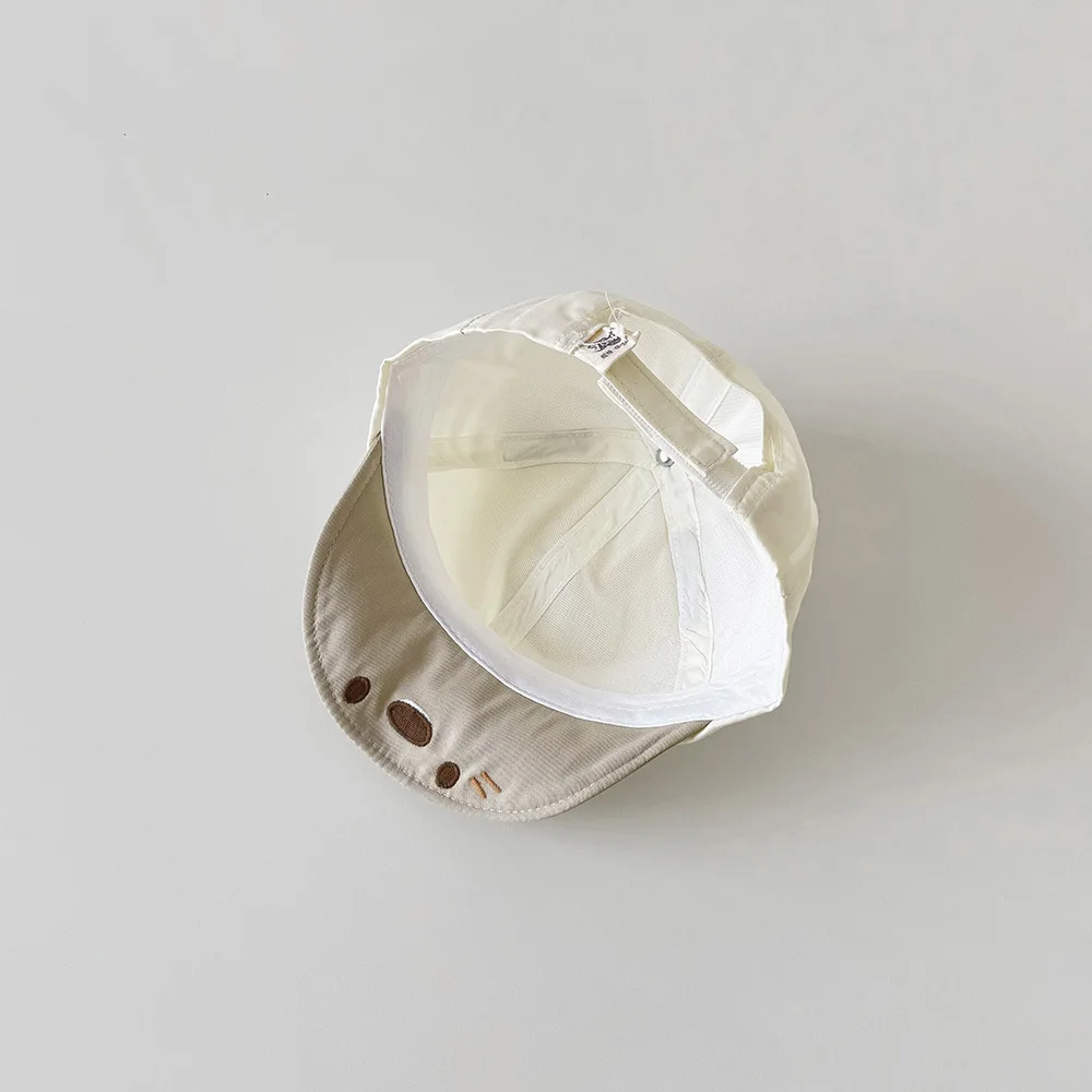 Gorra de béisbol bebé ajustable con orejas de oso dibujado - imagen 3