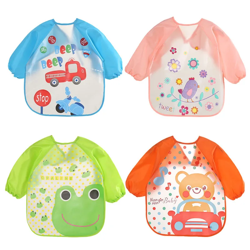 Baberos impermeables EVA de manga larga para bebés - imagen 5
