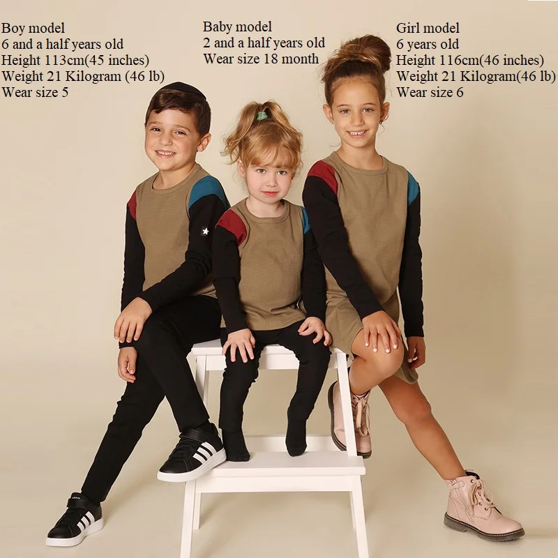 Aa-Kid Camisetas familiares a juego: invierno con gofre y rizo francés