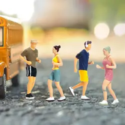 Figuras deportivas de miniatura de resina para maquetas