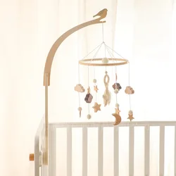 Soporte de madera para móvil de bebé en brazo de cuna – fácil