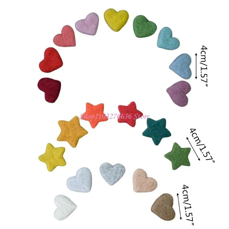 Adornos con corazones y estrellas para sesión de recién nacido - imagen 5