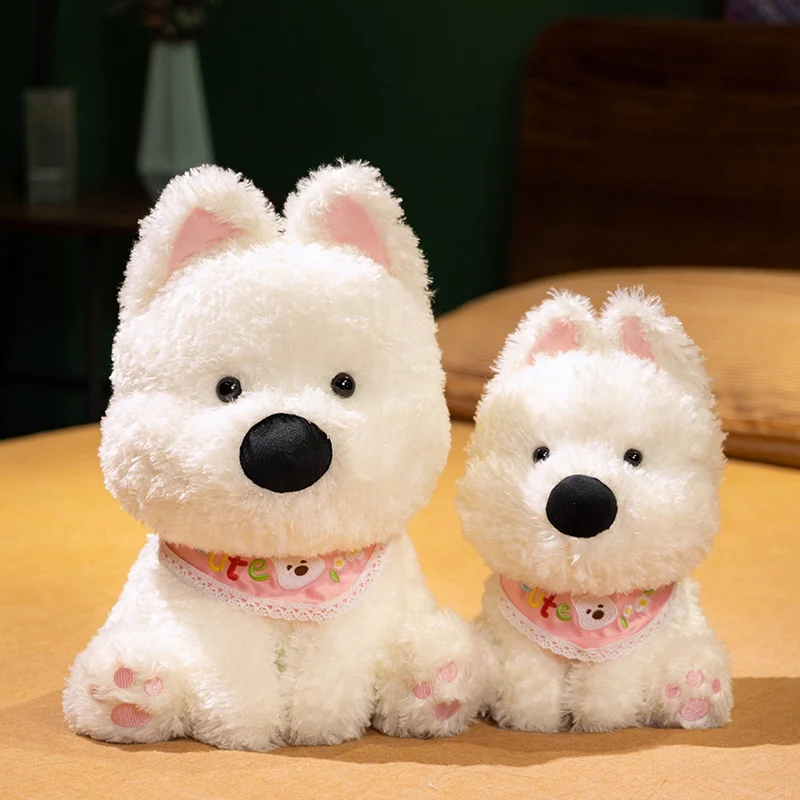 Peluche West Highland Terrier blanco suave para regalo - imagen 2