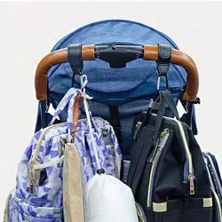 Ganchos ajustables para cochecito en piel PU – accesorios viaje niño