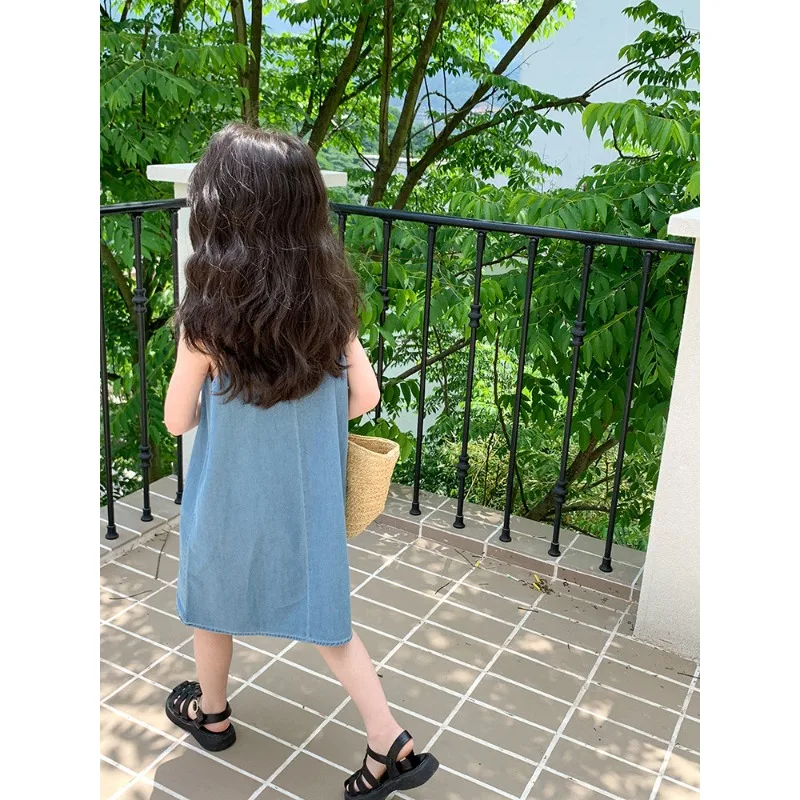 Vestido de verano para niñas sin mangas, estilo coreano moderno - imagen 2