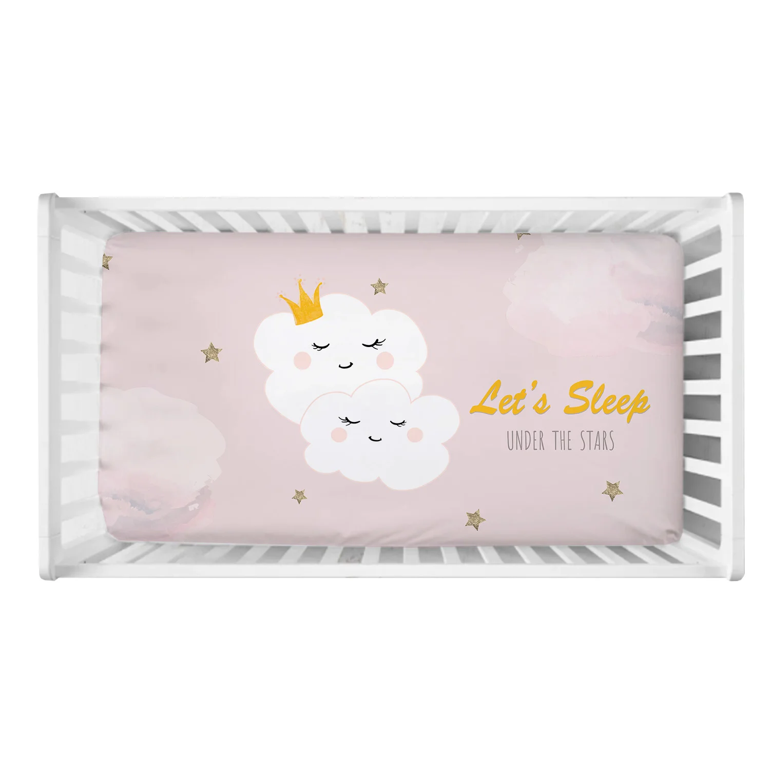 LVYZIHO juego de cama para cuna niña personalizado con nombre - imagen 3