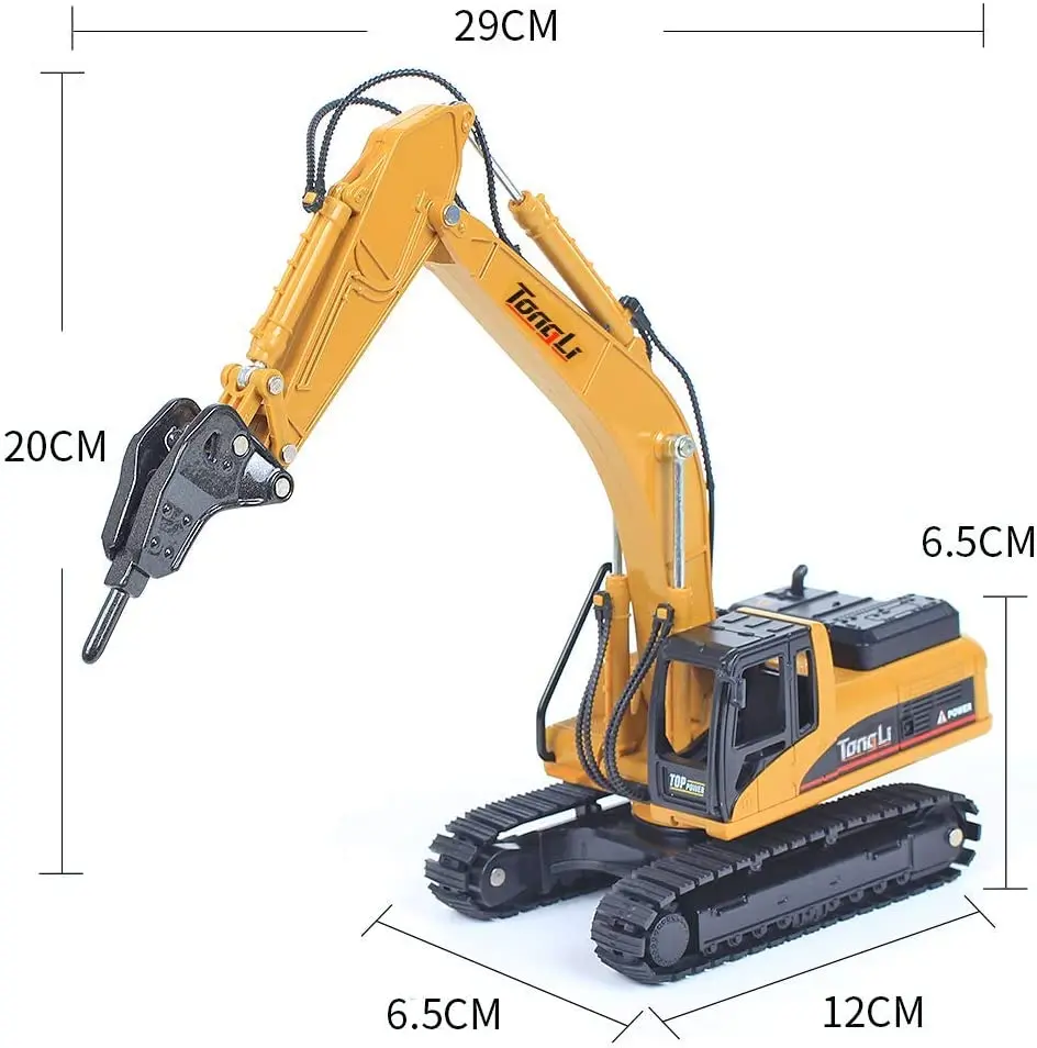 Excavadora Huina – Vehículo de juguete para niños - imagen 5