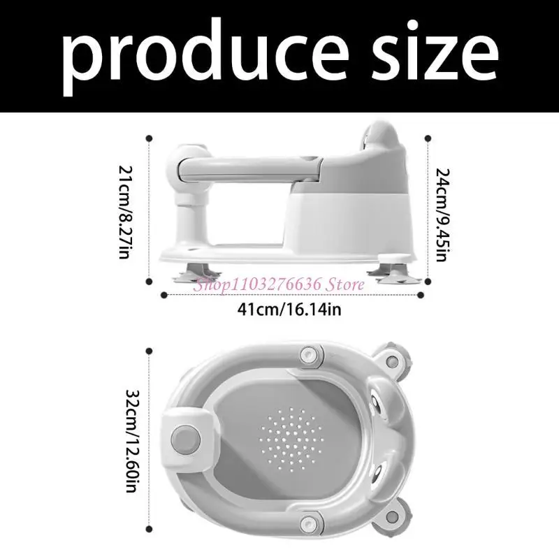 Silla de baño bebé con base antideslizante y secado rápido - imagen 5