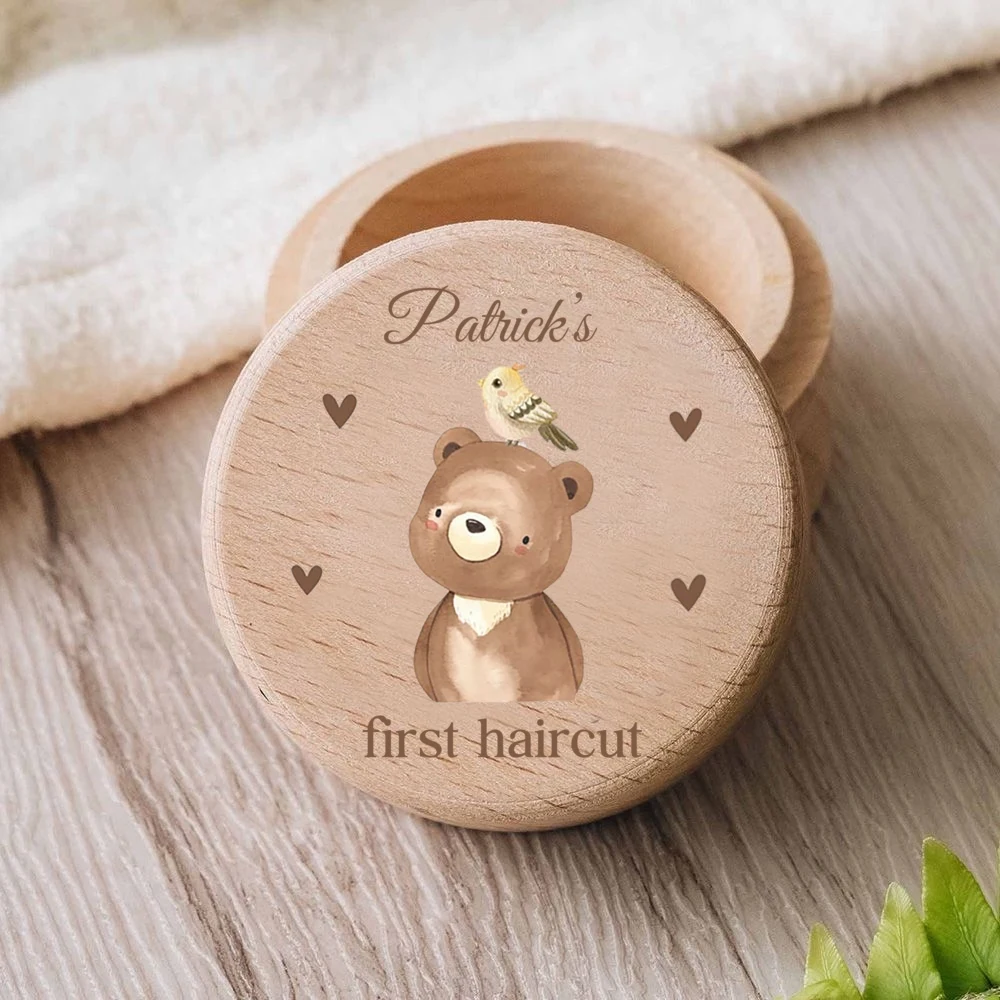 Caja de recuerdo del cordón umbilical personalizada con nombre - imagen 4