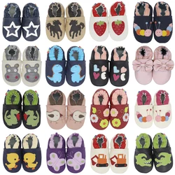 Carozoo Zapatillas prewalker de cuero para primeros pasos de bebé
