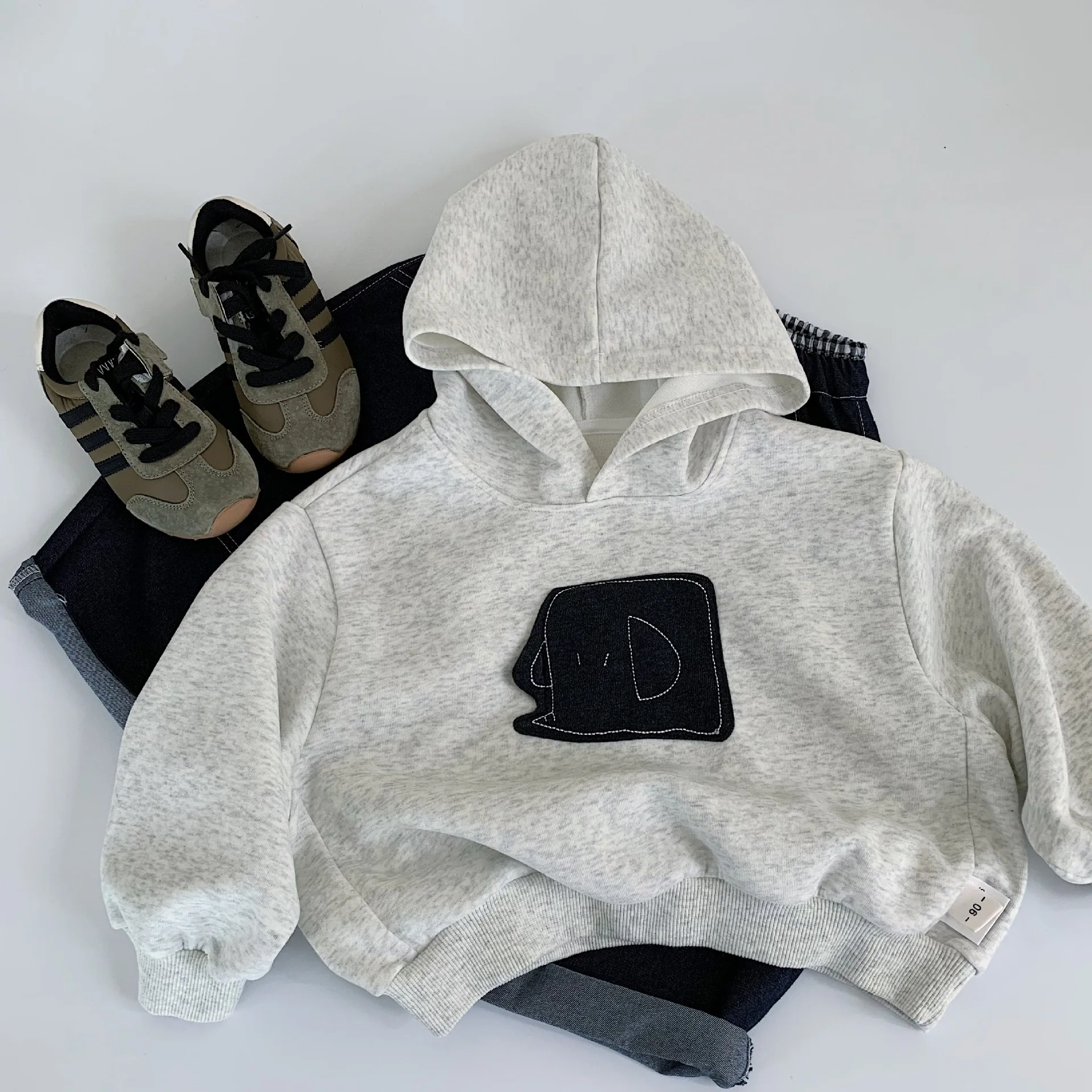 Sudadera con capucha infantil de otoño con estampado de dibujos - imagen 4