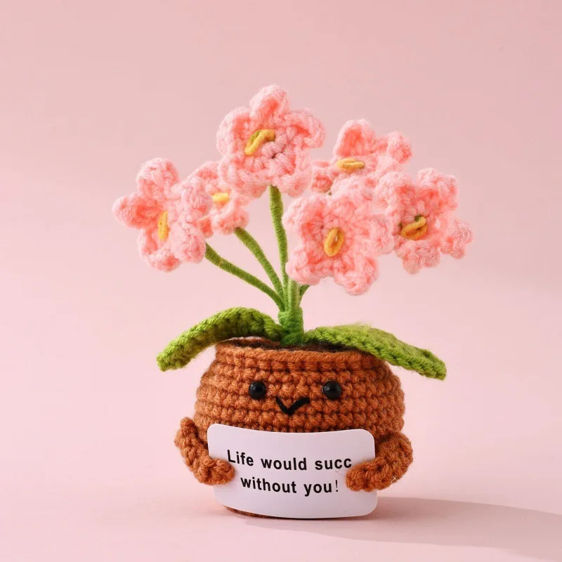 Planta tejida de lana verde para amigurumi - imagen 2