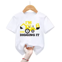Camiseta excavadora personalizada con nombre - Regalo de cumpleaños